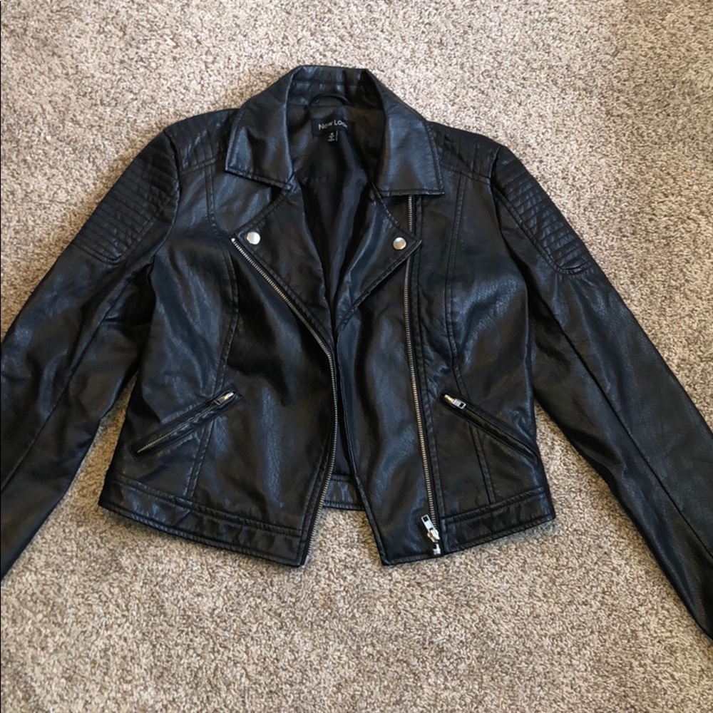 Black leather jacket